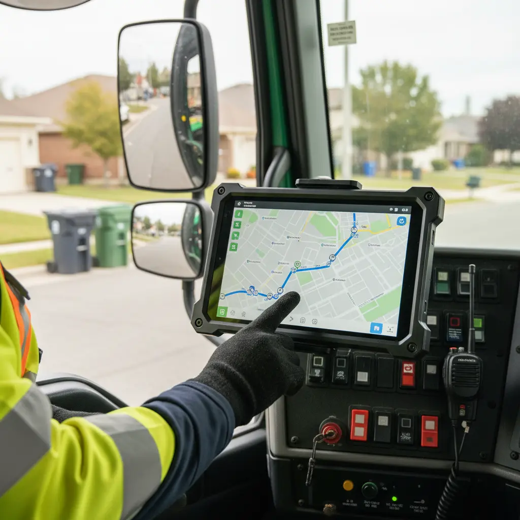 1000 Nits Vehicle Rugged Tablet Android For Waste Management