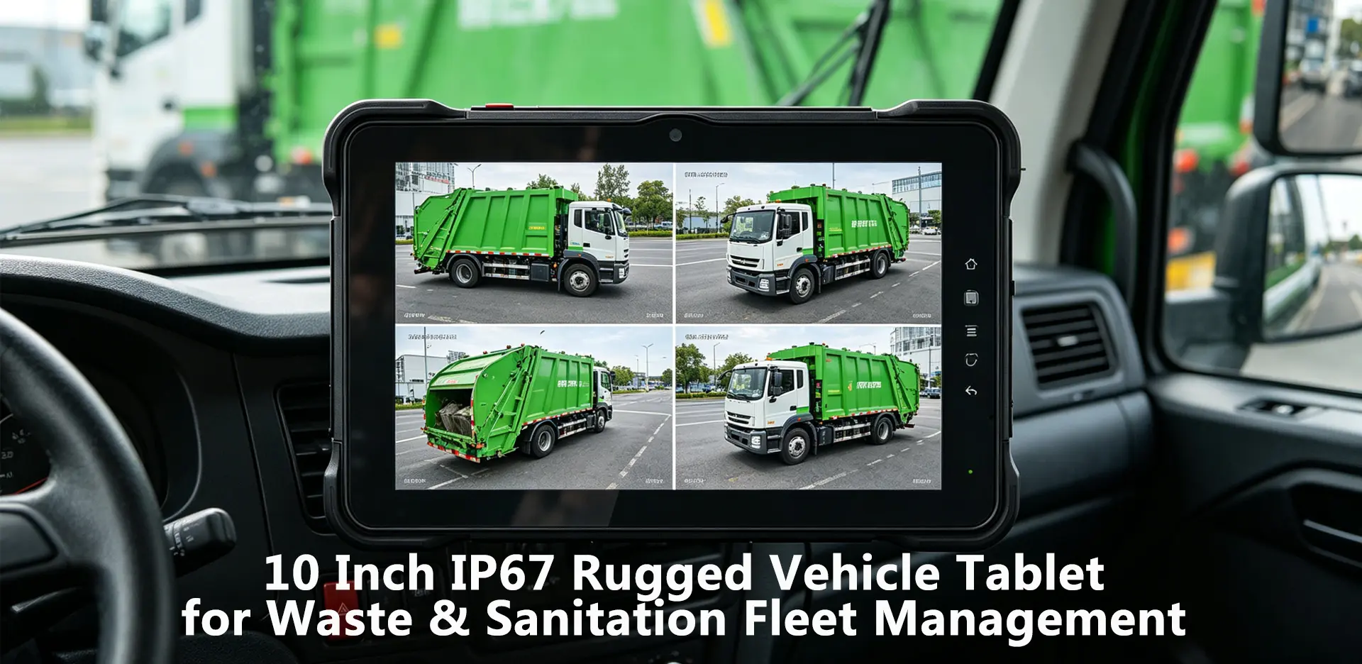 How IP67 Rugged Vehicle Mount Tablet with 4CH AHD Cameras Solves Real-Time Video Supervision for Waste Collection Fleets