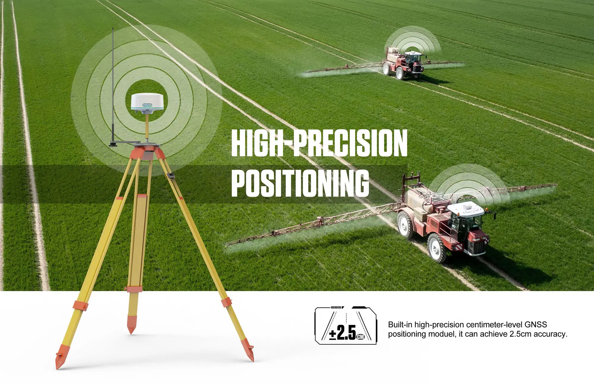 RTK Base Station with Built-in high-power UHF radio