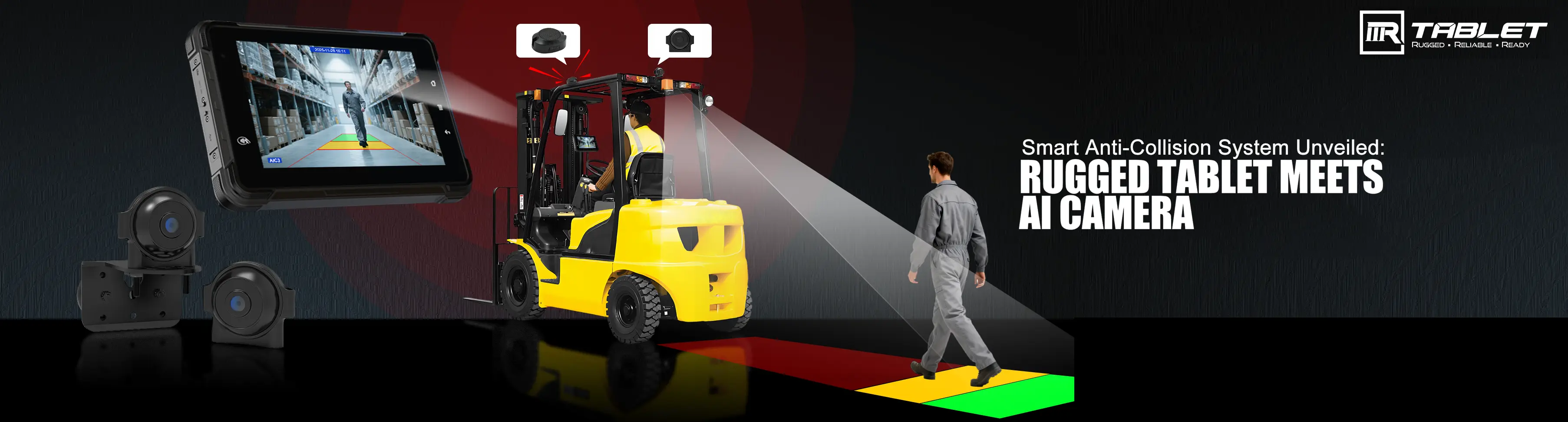 Smart Anti-Collision System Unveiled: Rugged Tablet Integrates Advanced Al Pedestrian Detection Reversing Camera Technology