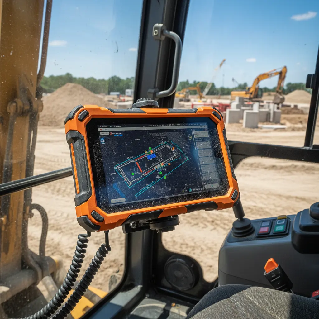 1000 Nits Vehicle Rugged Tablet Android For Construction Site Machinery