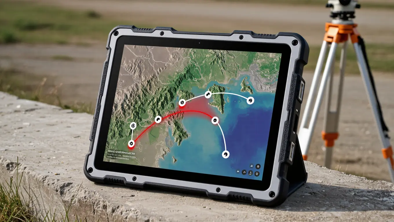 7 Inch Android 11.0 Rugged Tablet Gms For High-Precision Gnss Surveying