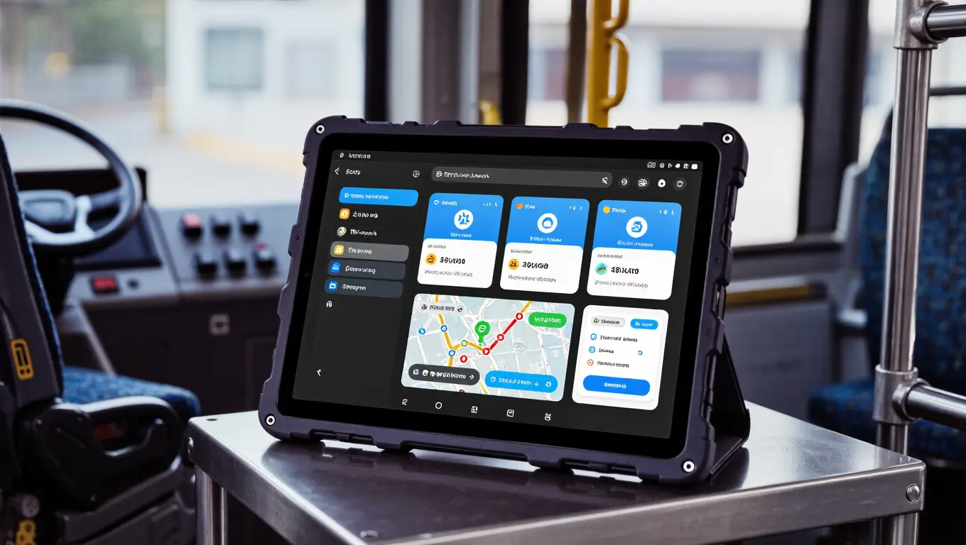 Industrial Android Rugged Tablet For Public Bus Transportation