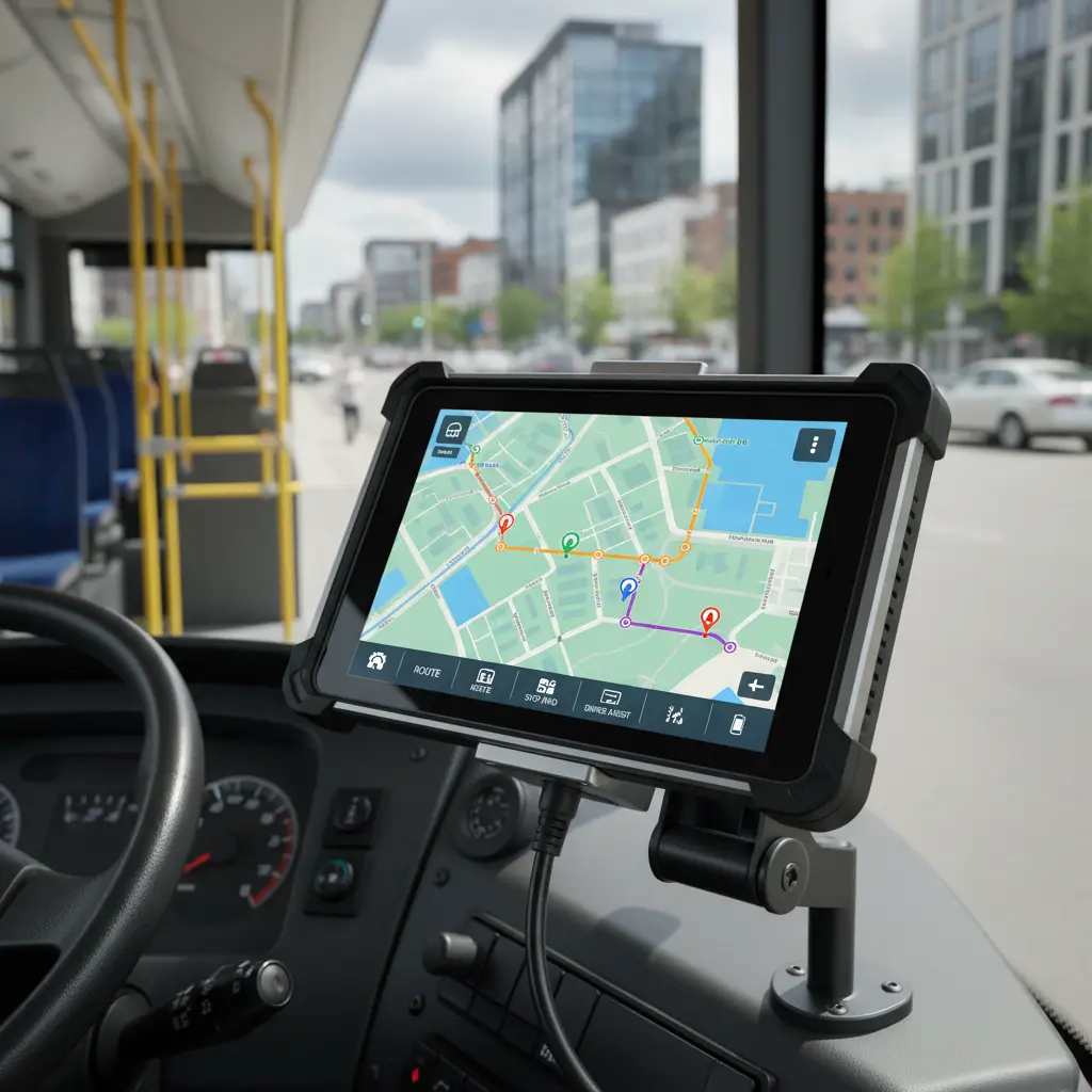 Android Tablet Ip67 Gps Navigator 4g For Public Bus Transportation