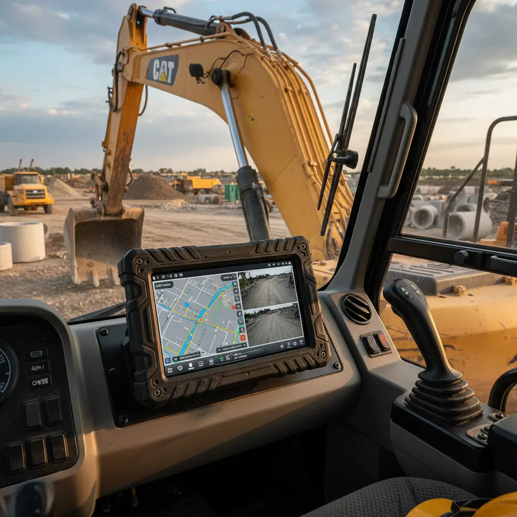 Android Tablet Vehicle All In One For Construction Site Machinery