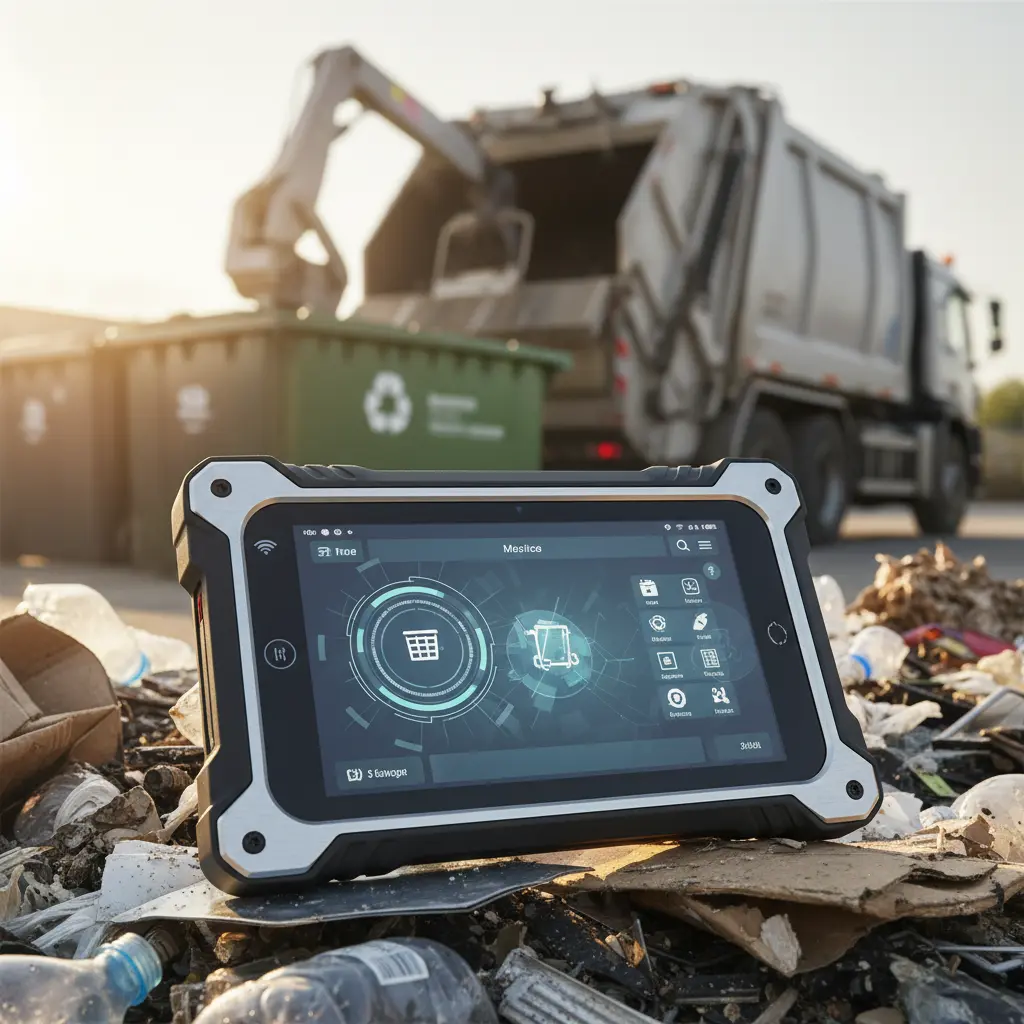 7 Inch Rugged Tablet Android Nfc For Waste Management