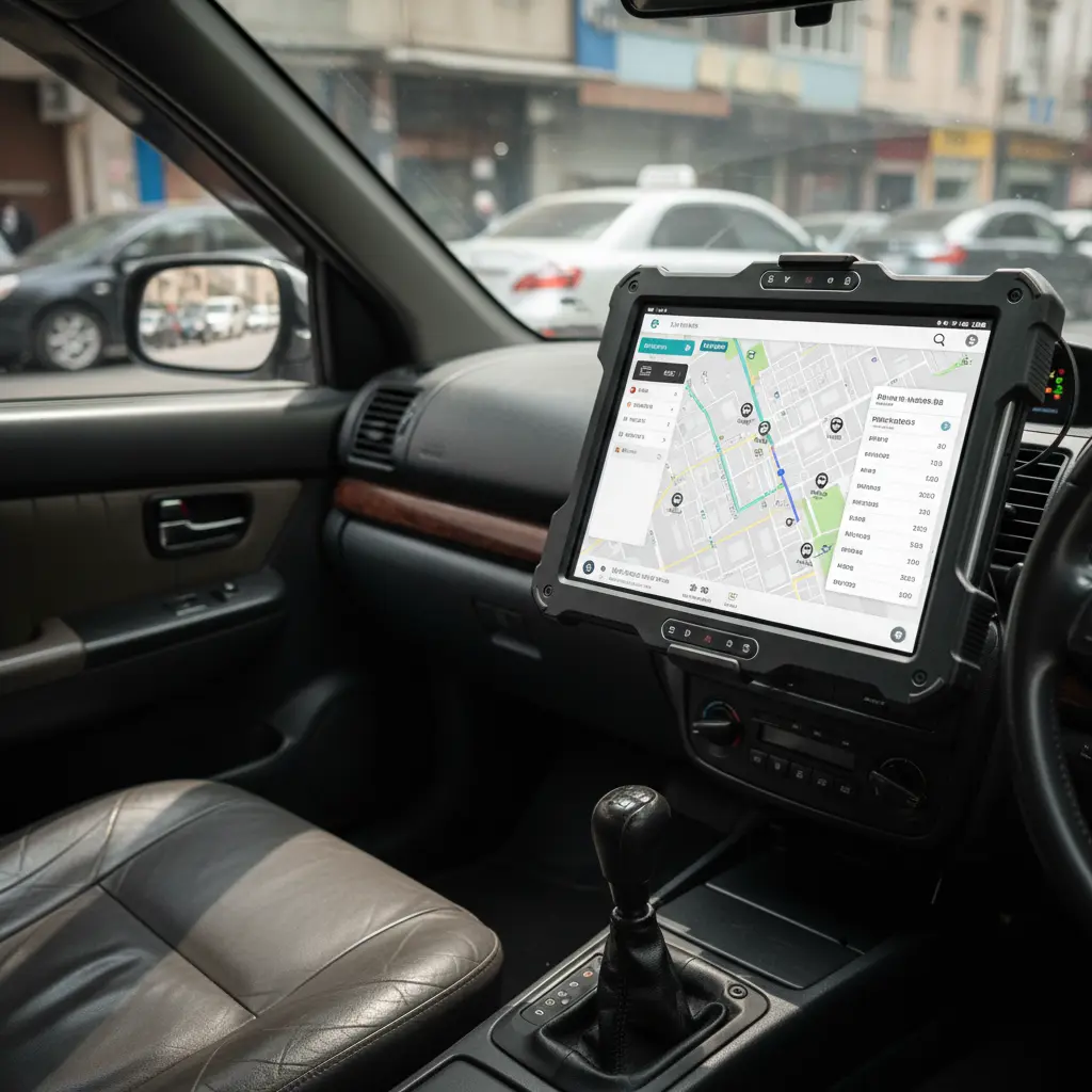 1000 Nits Vehicle Rugged Tablet Android For Taxi Dispatching